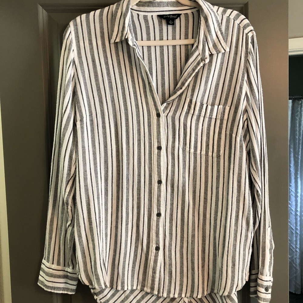 Lucky Brand Striped Button-down